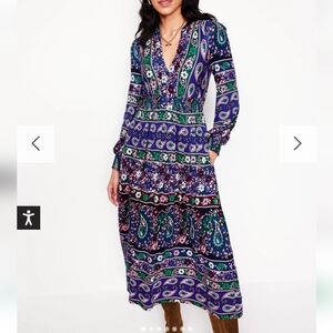 New Boden Ivy Border Print Midi Dress Size 6R